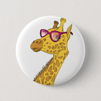 The Hipster Giraffe Button
