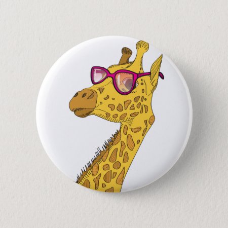 The Hipster Giraffe Button
