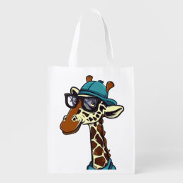 The Hipster Giraffe Grocery Bag