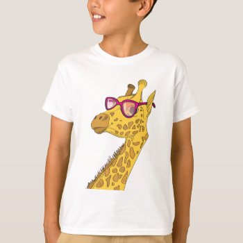 The Hipster Giraffe T-shirt by tsg_pictures at Zazzle