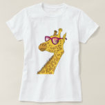 The Hipster Giraffe T-shirt at Zazzle