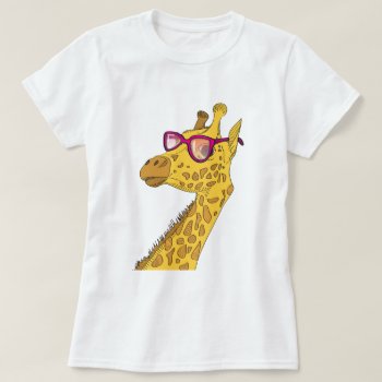 The Hipster Giraffe T-shirt by tsg_pictures at Zazzle