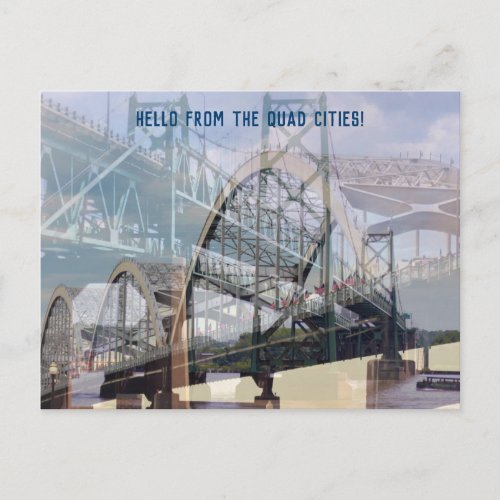 The Historic Bridges of the Quad Cities Postcard