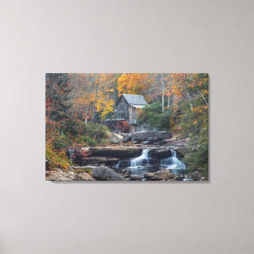 The Historic Grist Mill On Glade Creek Canvas Print
