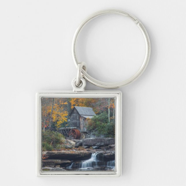 The Historic Grist Mill On Glade Creek Keychain (Front)