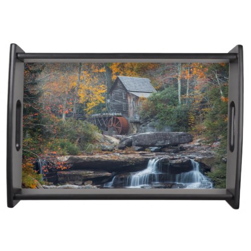 The Historic Grist Mill On Glade Creek Serving Tray