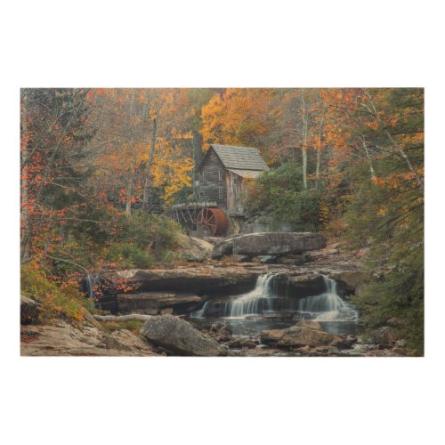 The Historic Grist Mill On Glade Creek Wood Wall Art