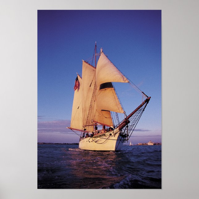 The historic Western Union Schooner, Key West Poster (Front)