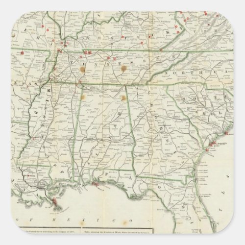 The Historical War Map Square Sticker