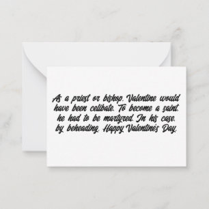 The History Valentine Note Card