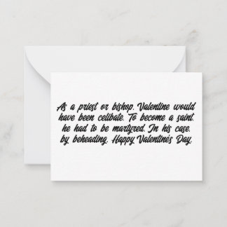 The History Valentine Note Card