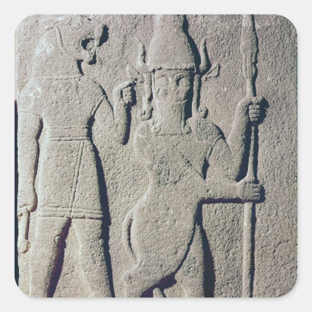 The Hittite God Uomi, Karkemish Square Sticker (Front)