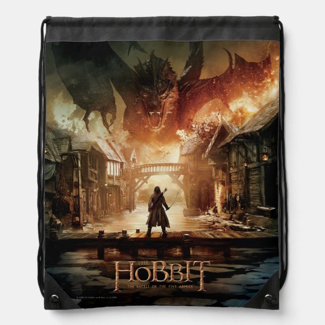 The Hobbit - Laketown Movie Poster Drawstring Bag (Front)