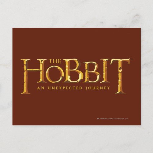 The Hobbit Logo Gold Postcard