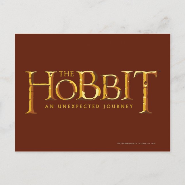 The Hobbit Logo Gold Postcard (Front)