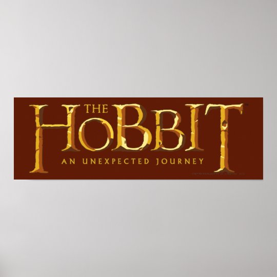 The Hobbit Logo Gold Poster | Zazzle.com