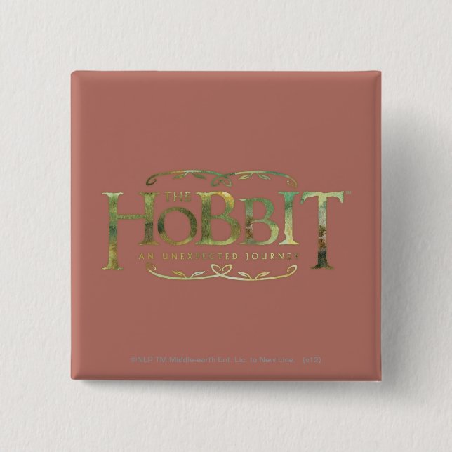 The Hobbit Logo Green Pinback Button (Front)