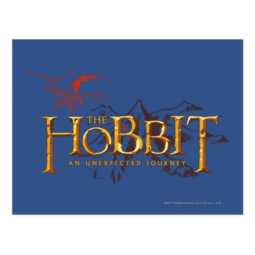 The Hobbit Logo Over Mountains Postcards | Zazzle