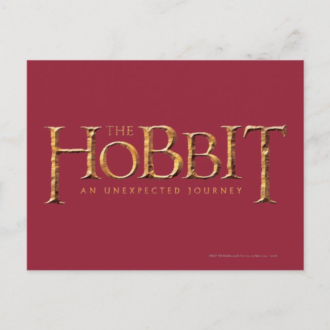 The Hobbit Logo Textured Postcard (Front)