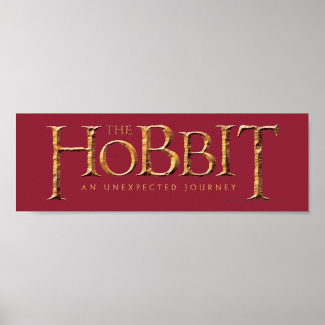 The Hobbit Logo Textured Poster (Front)