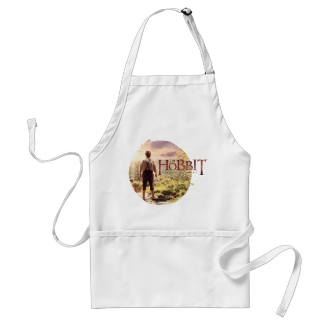 The Hobbit Logo with BILBO BAGGINS™ Back Adult Apron (Front)
