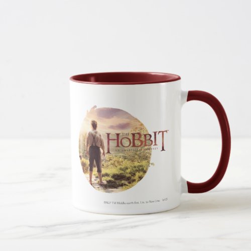 The Hobbit Logo with BILBO BAGGINS Back Mug