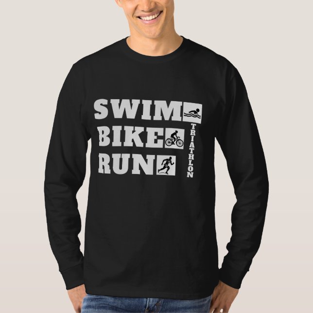 The Hobbyist's Triathlon: Swim, Bike, Run T-Shirt (Front)