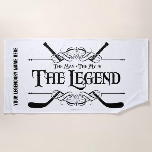 The Hockey Legend Beach Towel