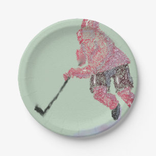 The Hockey Player Paper Plates