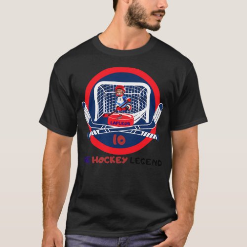 THE HOCLEY MEGEND GEY LAFLEUR T_Shirt