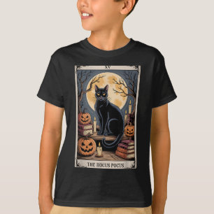The Hocus Pocus Tarot Halloween Cat Pumpkin Mystic T-Shirt