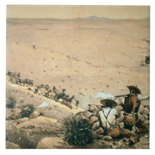 'The Hold Up', c.1900 (oil on canvas) Ceramic Tile