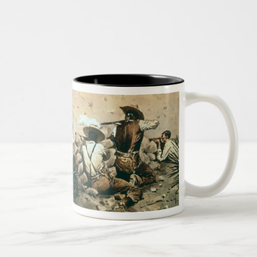 The Hold Up c1900 oil on canvas Two_Tone Coffee Mug