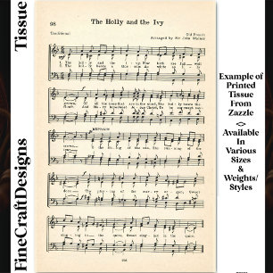 The Holly And The Ivy Sheet Music DU4 Decoupage
