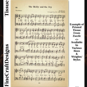 The Holly And The Ivy Sheet Music DU4F Decoupage