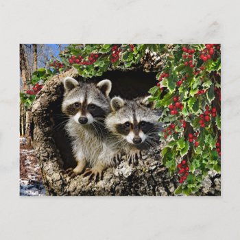 "the Holly Berry Twins" Postcard by TabbyHallDesigns at Zazzle