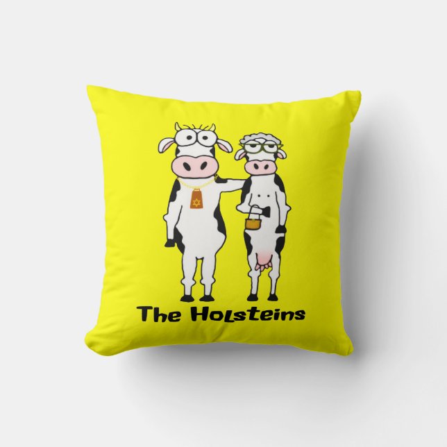 The Holsteins Throw Pillow (Front)