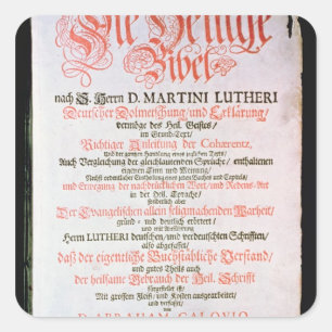 The Holy Bible, Vol. I., 1681 Square Sticker