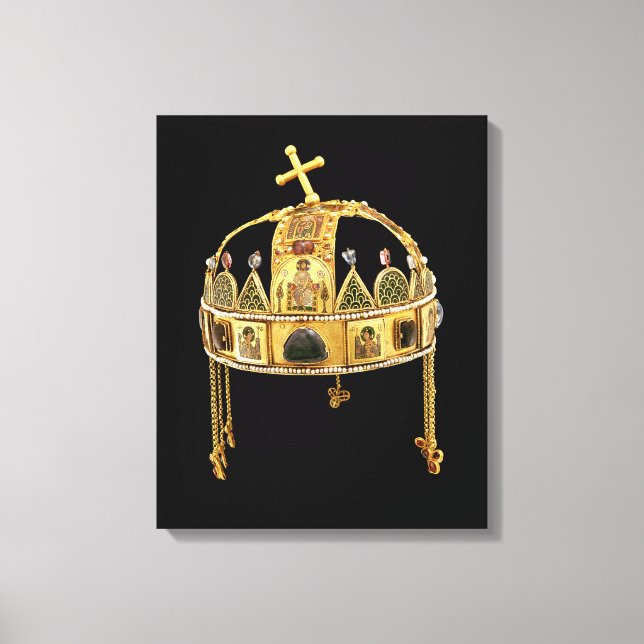 The Holy Crown of Hungary, 11th-12th century Canvas Print (Front)