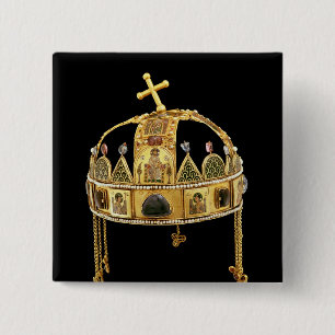 The Holy Crown of Hungary, 11th-12th century Pinback Button