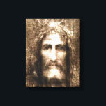 THE HOLY FACE OF JESUS CANVAS PRINT<br><div class="desc">THE HOLY FACE OF JESUS TAKEN FROM THE SHROUD OF TURIN,  THE BURIAL CLOTH OF OUR LORD.</div>