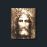 THE HOLY FACE OF JESUS CANVAS PRINT<br><div class="desc">THE HOLY FACE OF JESUS TAKEN FROM THE SHROUD OF TURIN,  THE BURIAL CLOTH OF OUR LORD.</div>