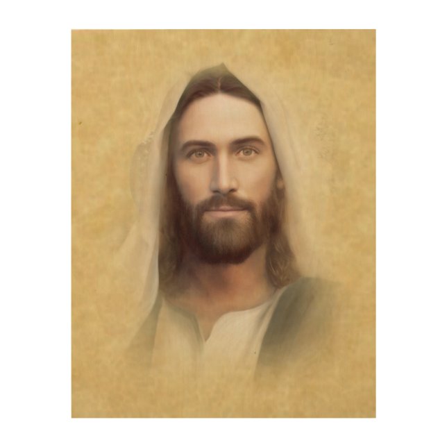 The Holy Face of Jesus Devotional Image. Wood Wall Art (Front)