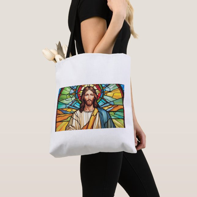 The Holy Face of Jesus Shoulder Classic Tote Bag (Close Up)