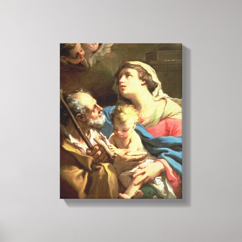 The Holy Family 18th century Canvas Print