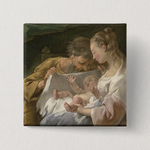 The Holy Family, 18th century Pinback Button