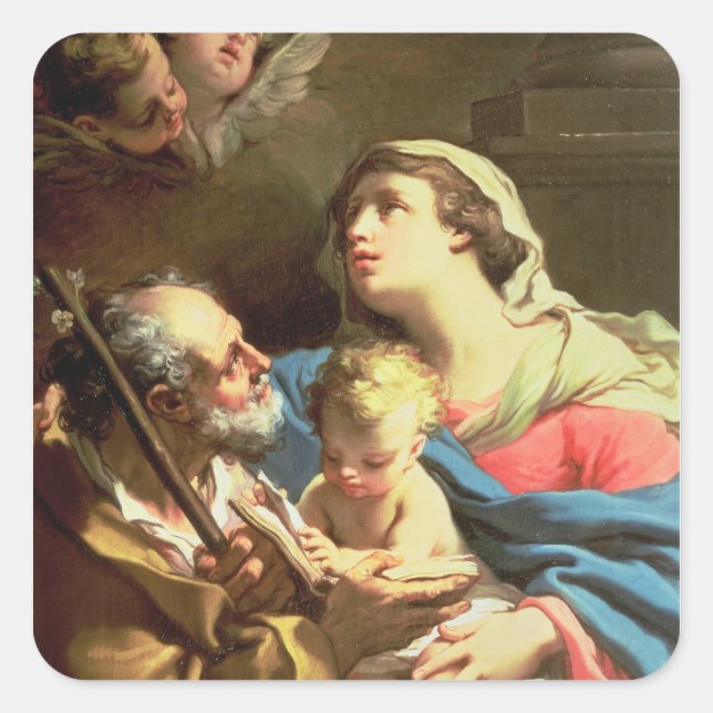 The Holy Family, 18th century Square Sticker (Front)