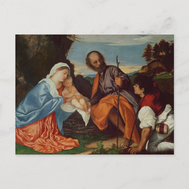The Holy Family and a Shepherd, c.1510 Postcard (Front)
