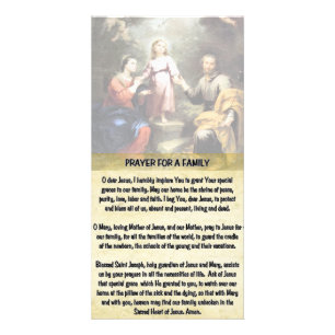 The Holy Family and the Prayer for a Family Card