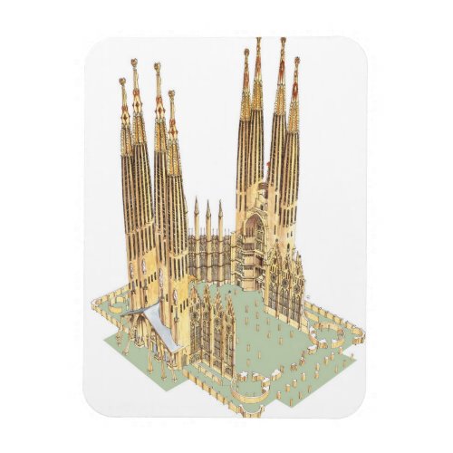The Holy Family Antonio Gaudi Barcelona Spain Magnet